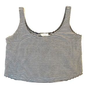 B&W striped crop top